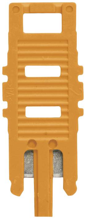 Ein orangefarbener Plastikchip zur Personenzählung in Ausgrabungsarbeiten.