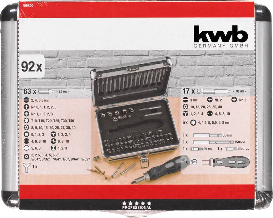 Kwb 106800 Bit-Set 92teilig