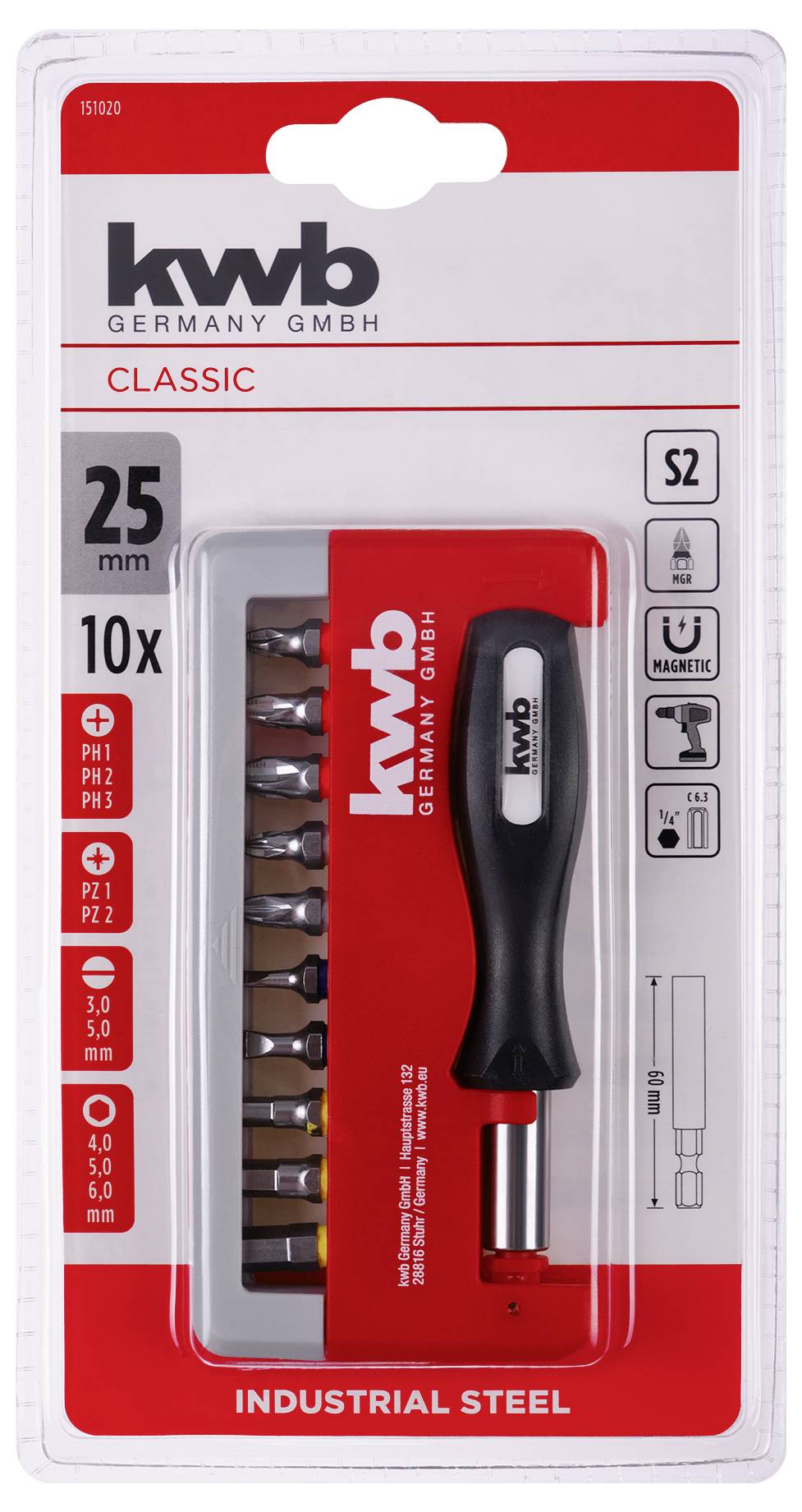 Kwb 151020 Bit-Set 12teilig