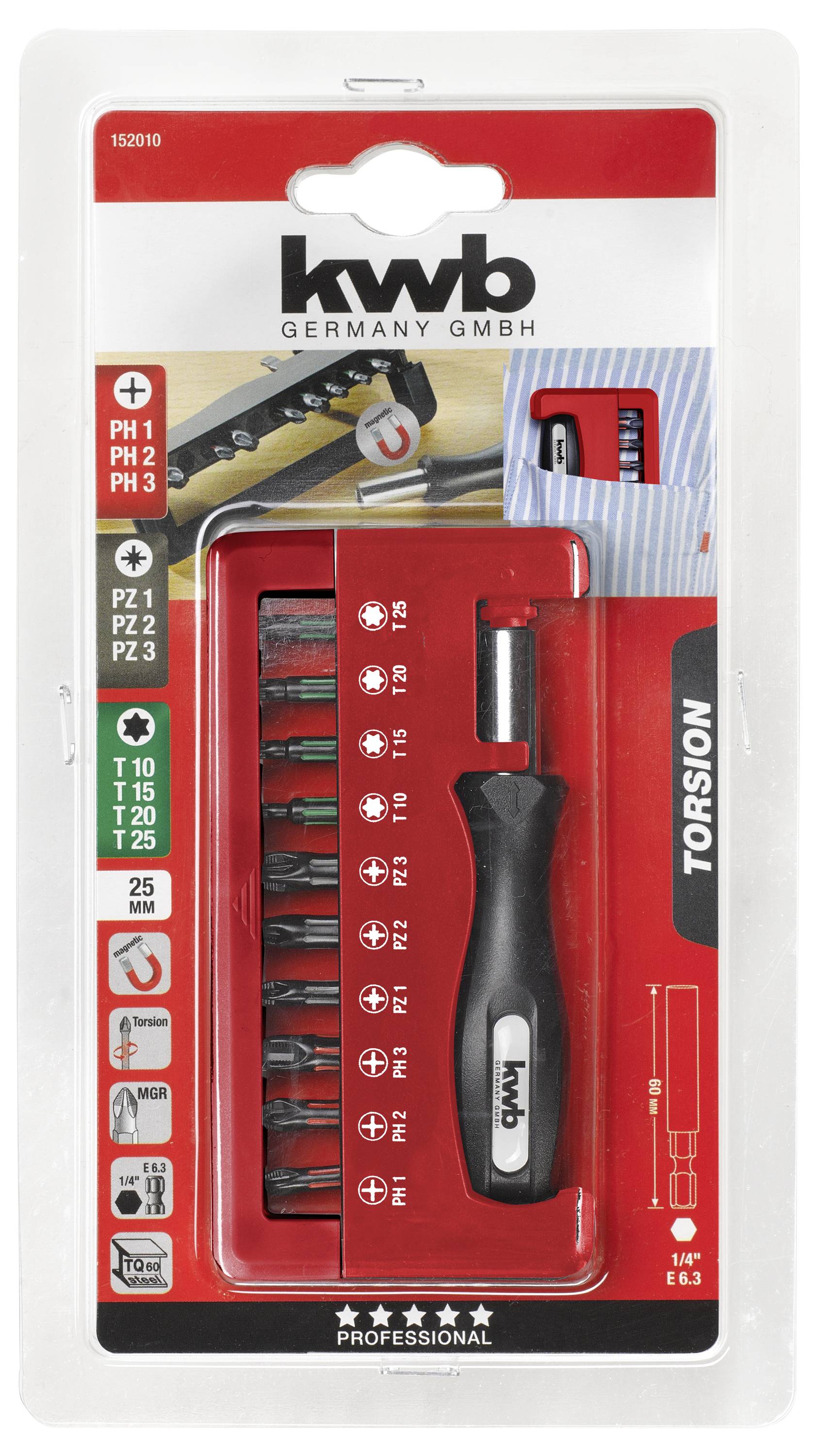 Kwb 152010 Bit-Set 12teilig