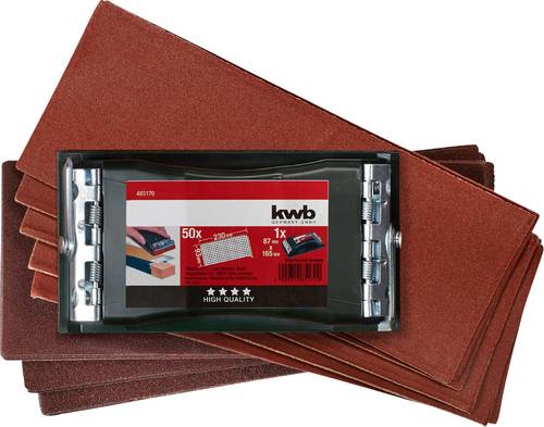 Kwb 485170 PROFI Handschleifer-Set, mit 50 Schleifstreifen 93 x 230mm 1St.