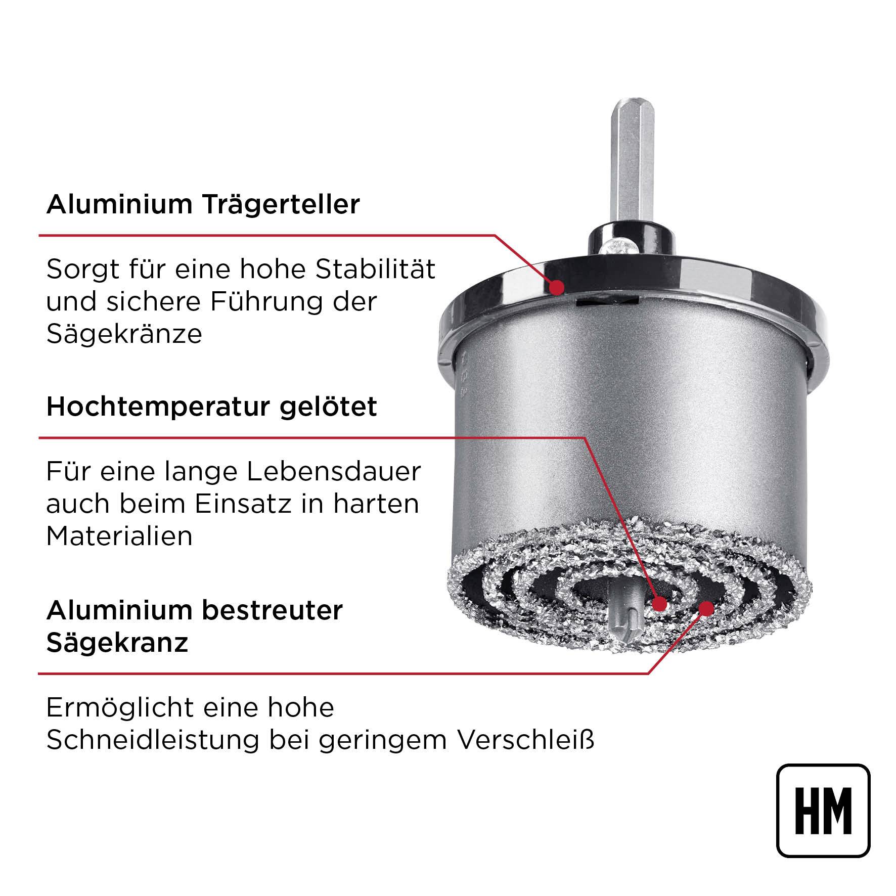 kwb 499690 Lochsägen-Set 6teilig 33 mm, 53 mm, 67 mm, 83 mm 6 St.