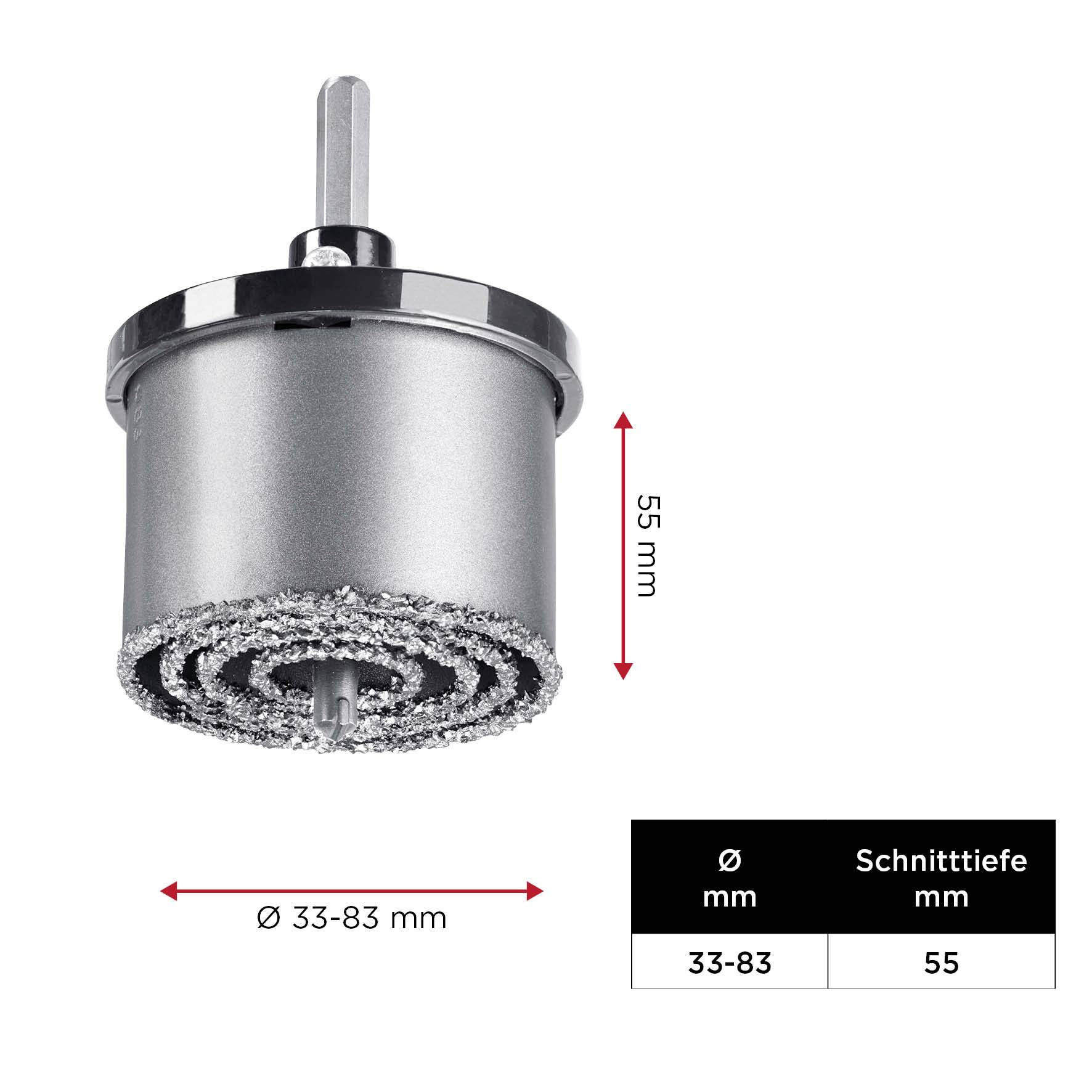 kwb 499690 Lochsägen-Set 6teilig 33 mm, 53 mm, 67 mm, 83 mm 6 St.