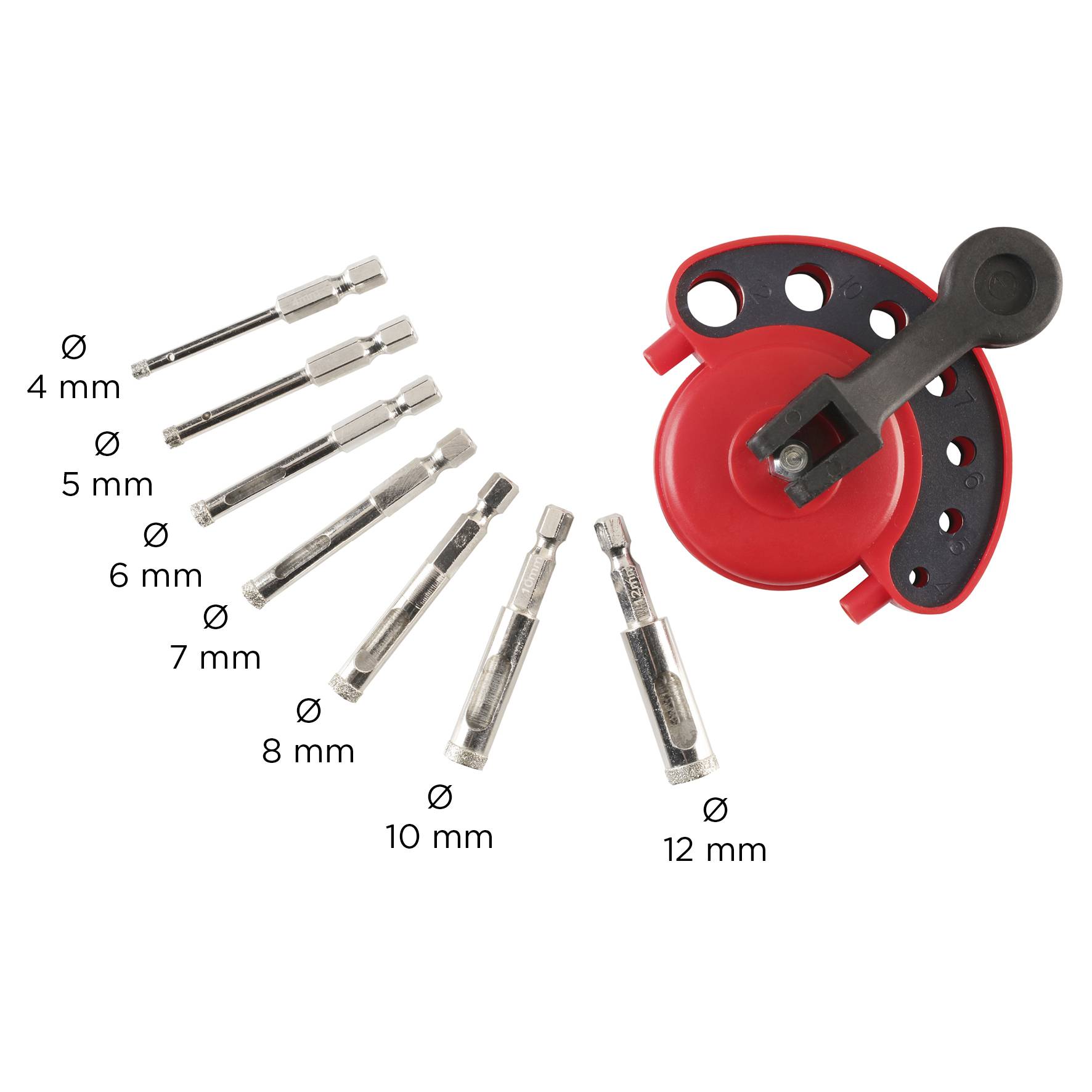 Kwb 499900 Lochsägen-Set 8teilig 4 mm, 5 mm, 6 mm, 7 mm, 8 mm, 10 mm, 12mm 8St.