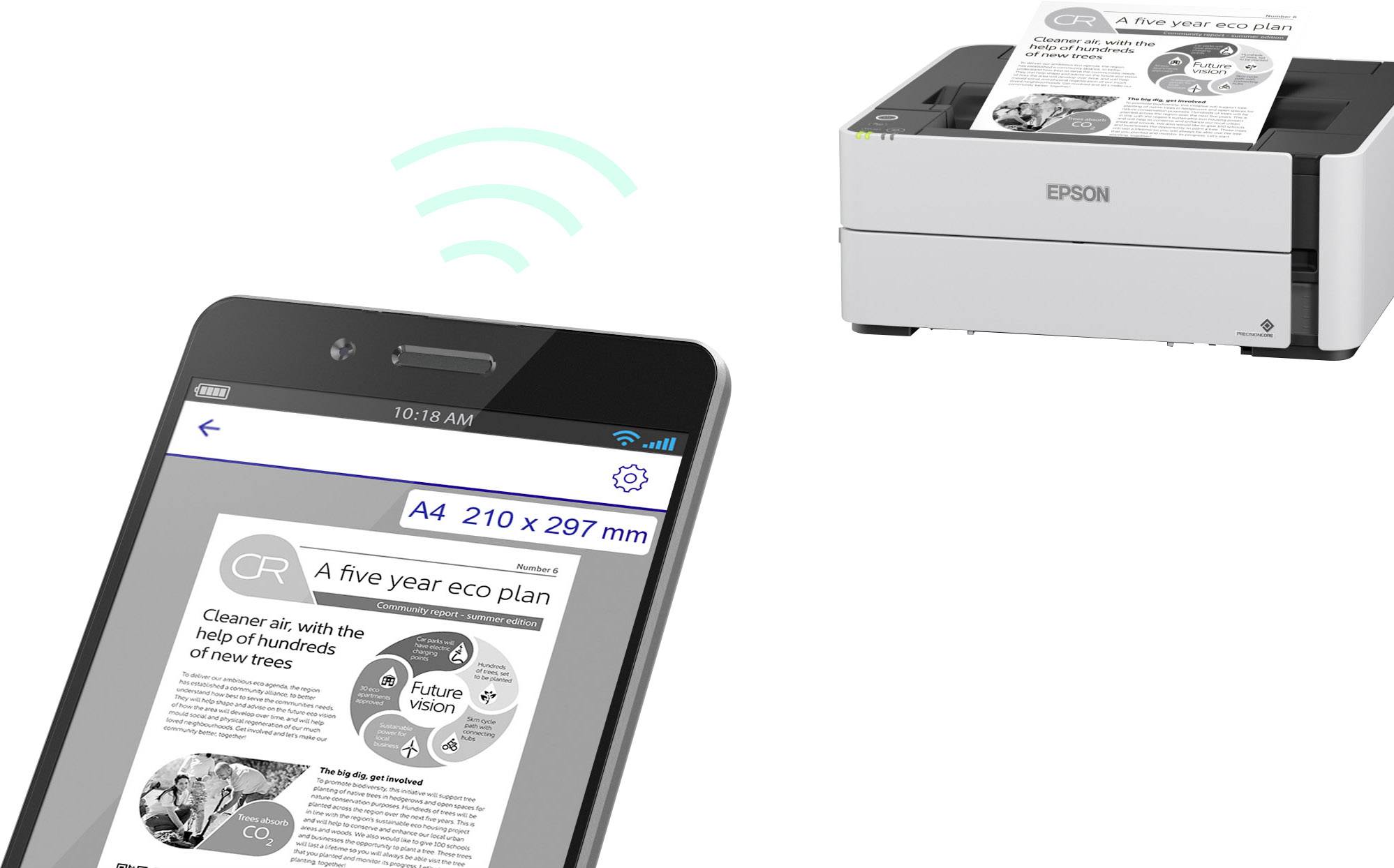 Epson EcoTank ET-M1180 - Drucker - s/w - Duplex
