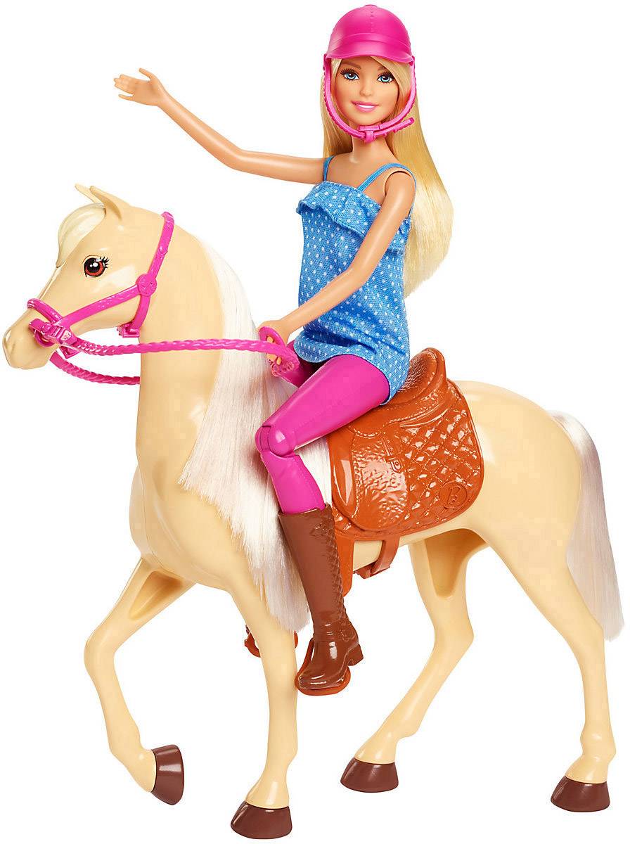 Barbie Pferd & Puppe FXH13