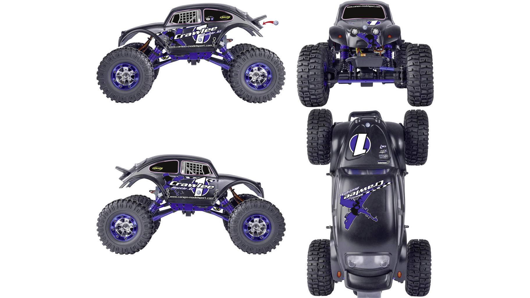 Carson Modellsport X-Crawlee XL Beetle Brushed 1:10 RC Modellauto ...
