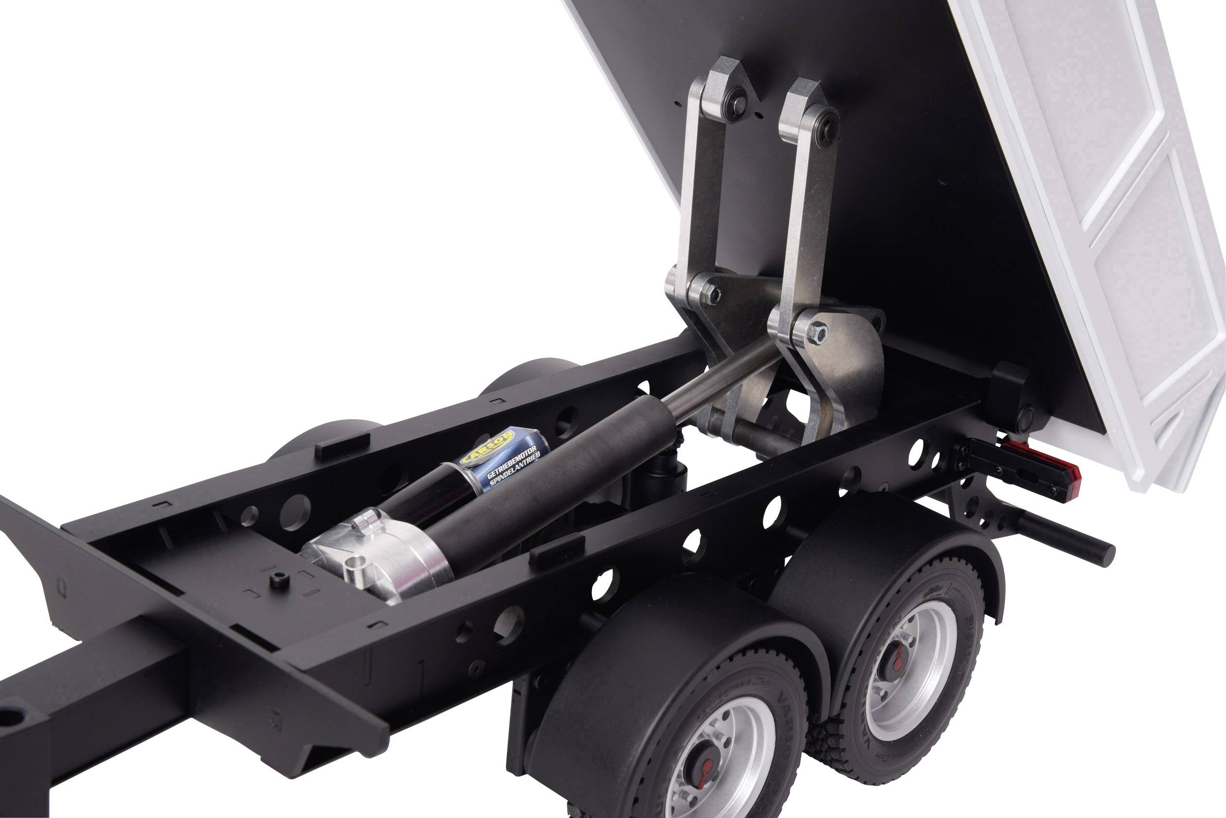 Carson Modellsport 500907425 2-Achs Kipp-Zentralanhänger 1:14 Muldenkipper