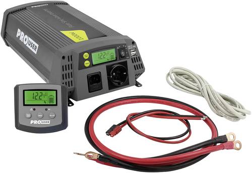 ProUser Wechselrichter Sinus PSI1000TX 1000W 12 V/DC - 230 V/AC, 5 V/DC inkl. Fernbedienung
