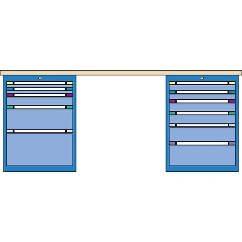 Thur-Metall 84583333_1735 Werkbank (B x H x T) 2500 x 840 x 700mm Thur-Metall 84583333_1735 Werkbank (B x H x T) 2500 x 840 x 700mm