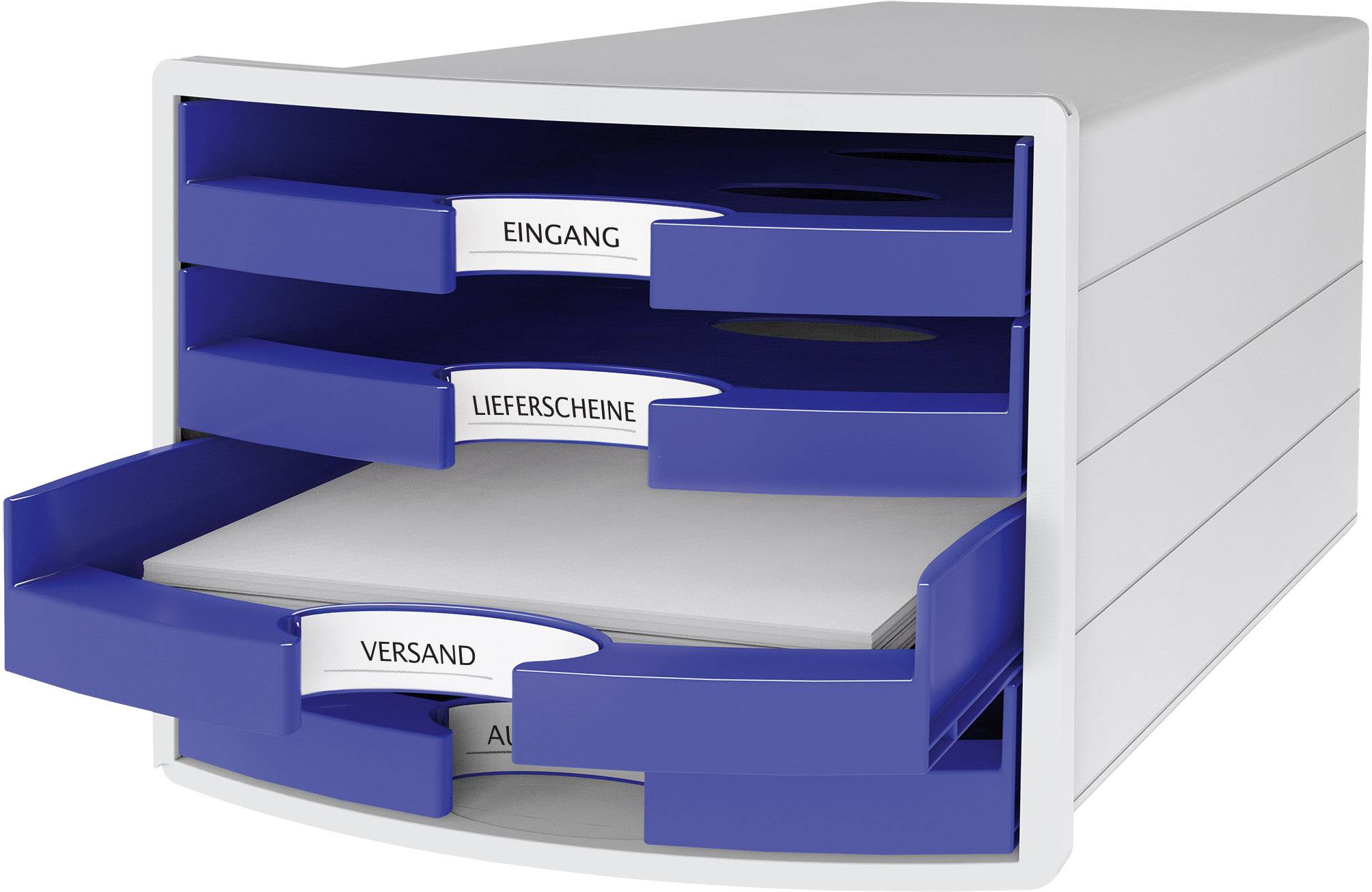 HAN IMPULS 2.0 1013-14 Schubladenbox Lichtgrau DIN A4, DIN C4 Anzahl der Schubfächer: 4