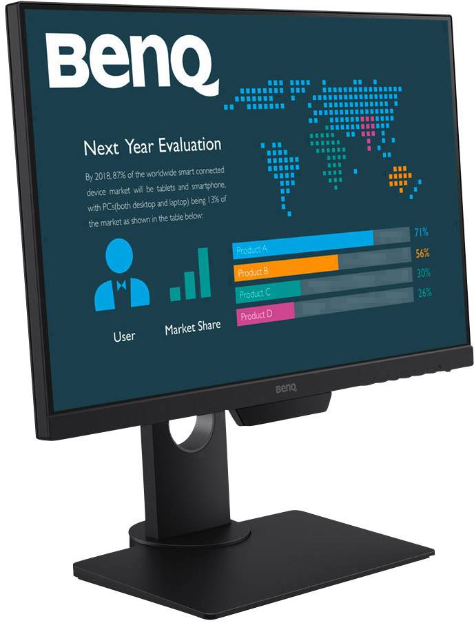 BenQ BL2381T LED-Monitor EEK E (A - G) 57.2 cm (22.5 Zoll) 1920 x 1200 Pixel 16:10 5 ms VGA, HDMI®, DisplayPort, DVI IPS LED