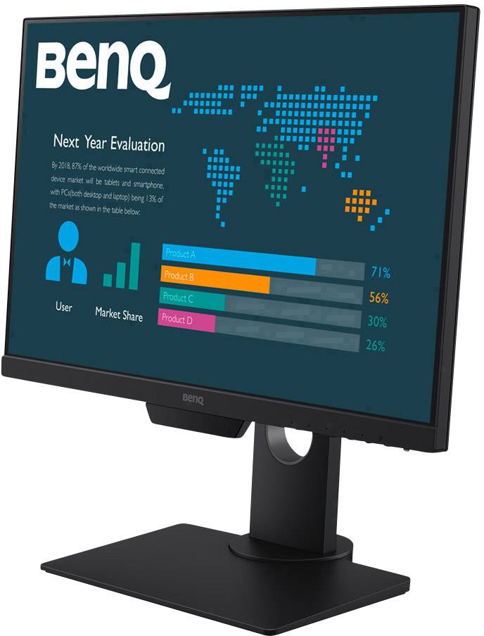 BenQ BL2381T LED-Monitor EEK E (A - G) 57.2 cm (22.5 Zoll) 1920 x 1200 Pixel 16:10 5 ms VGA, HDMI®, DisplayPort, DVI IPS LED