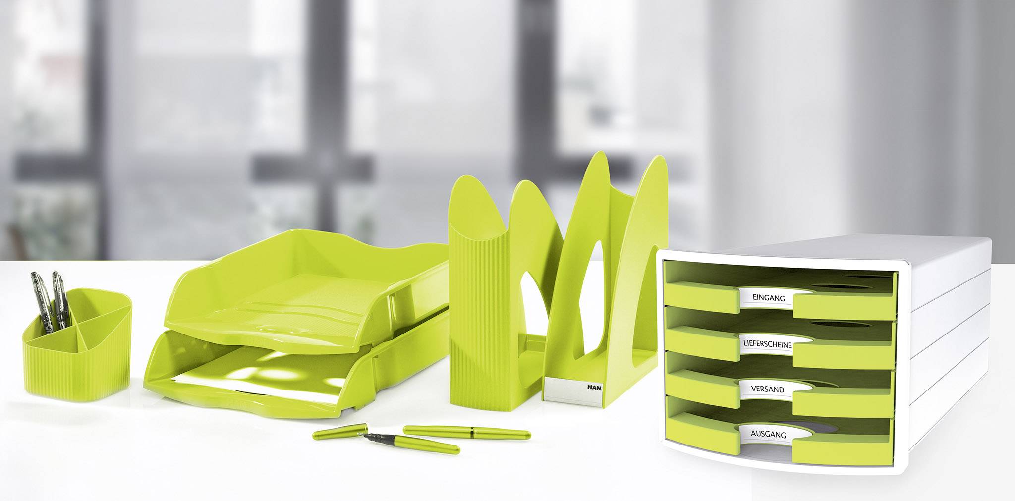 HAN IMPULS 2.0 1013-50 Schubladenbox Weiß DIN A4, DIN C4 Anzahl der Schubfächer: 4