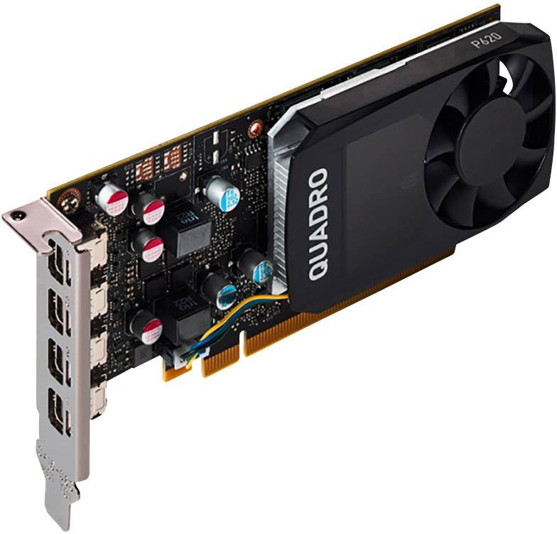 PNY Workstation-Grafikkarte Nvidia Quadro P620 2GB DDR5-RAM PCIe x16 Mini DisplayPort