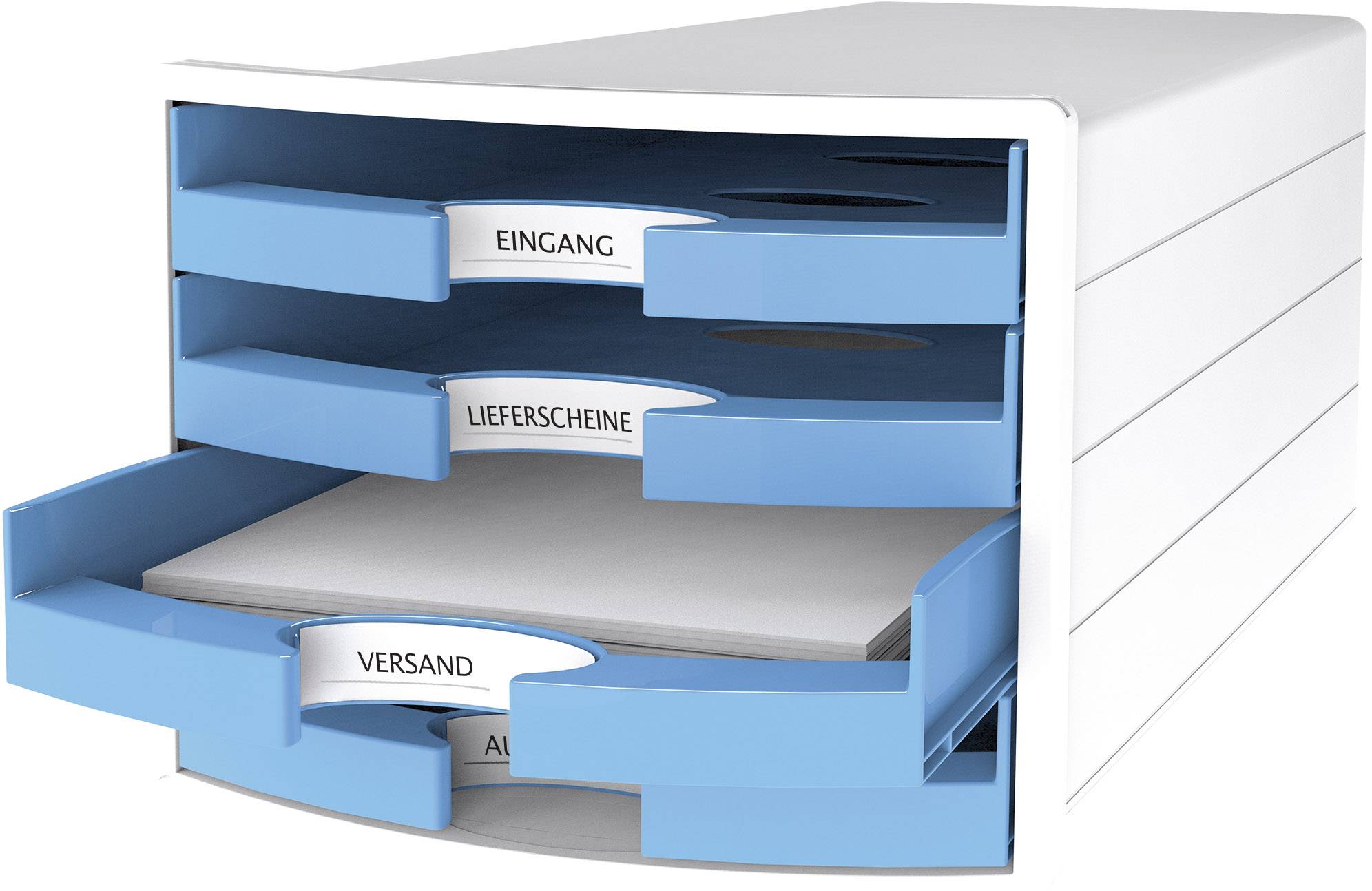 HAN IMPULS 2.0 1013-54 Schubladenbox Weiß DIN A4, DIN C4 Anzahl der Schubfächer: 4