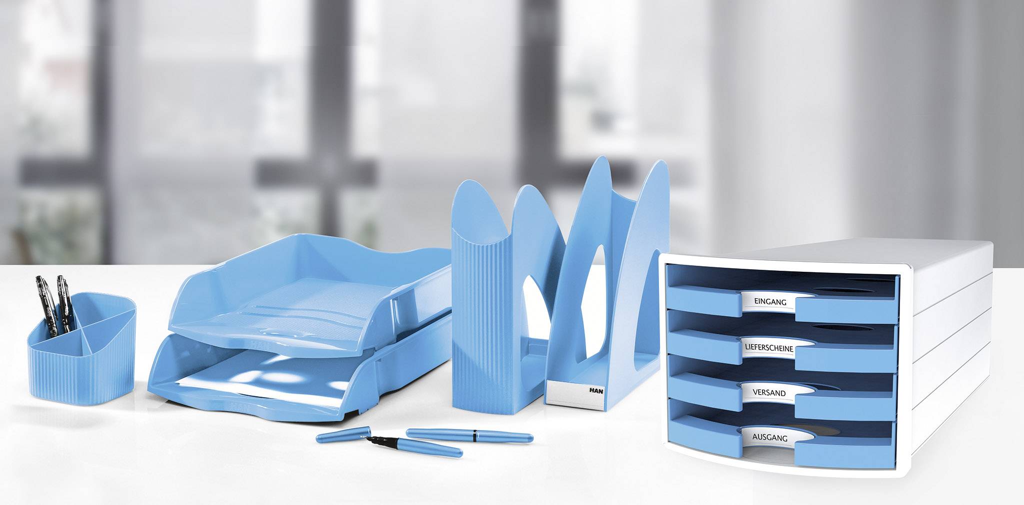 HAN IMPULS 2.0 1013-54 Schubladenbox Weiß DIN A4, DIN C4 Anzahl der Schubfächer: 4