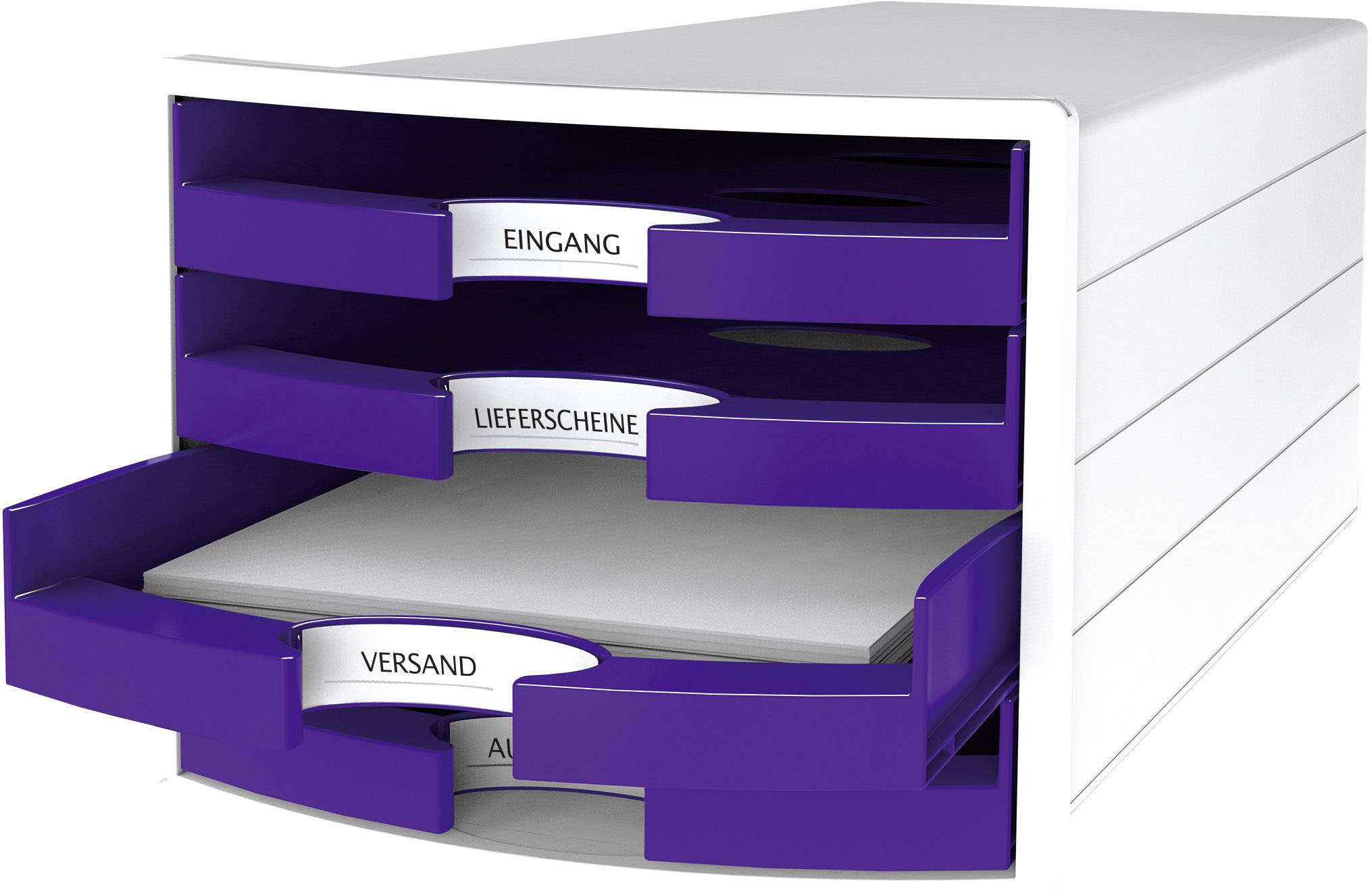 HAN IMPULS 2.0 1013-57 Schubladenbox Weiß DIN A4, DIN C4 Anzahl der Schubfächer: 4