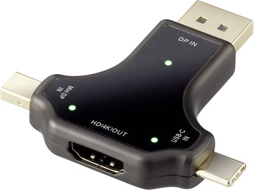 DisplayPort / HDMI Adapter [1x DisplayPort Stecker, Mini-DisplayPort Stecker, USB-C™ Ste