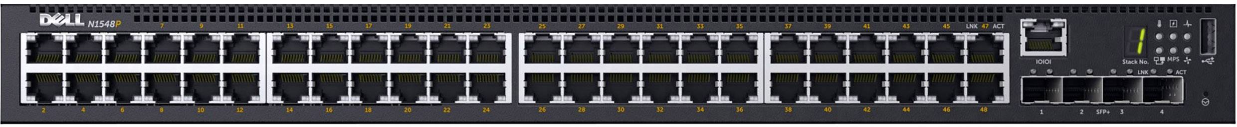 Dell N1548P - Switch - L2+ Netzwerk Switch 1 / 10 GBit/s