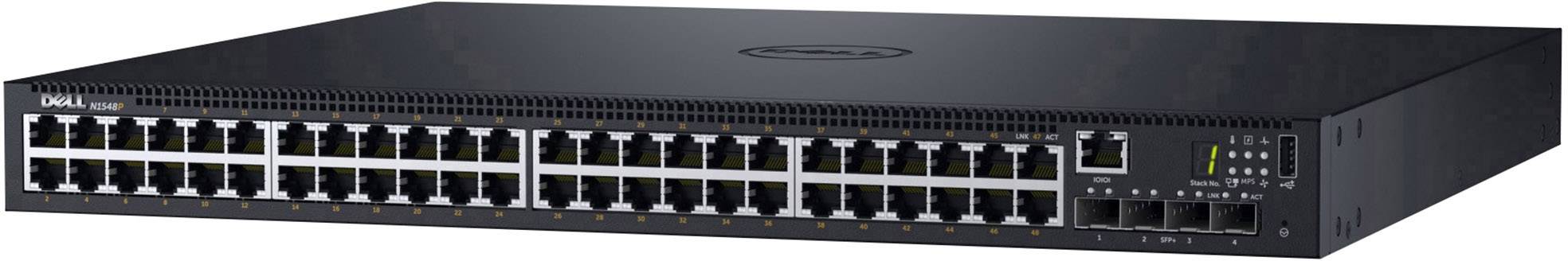 Dell N1548P - Switch - L2+ Netzwerk Switch 1 / 10 GBit/s