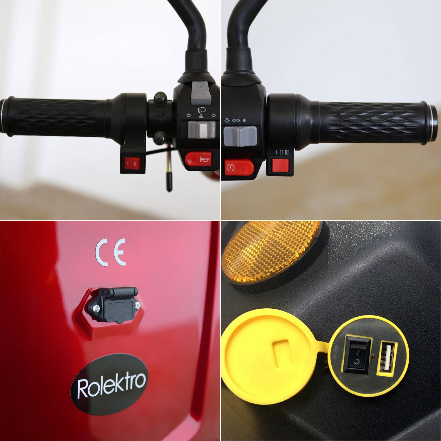 Rolektro E-Quad 15 V.2, Rot, 1000 Watt E-Quad Rot Blei-Gel 60V 20Ah