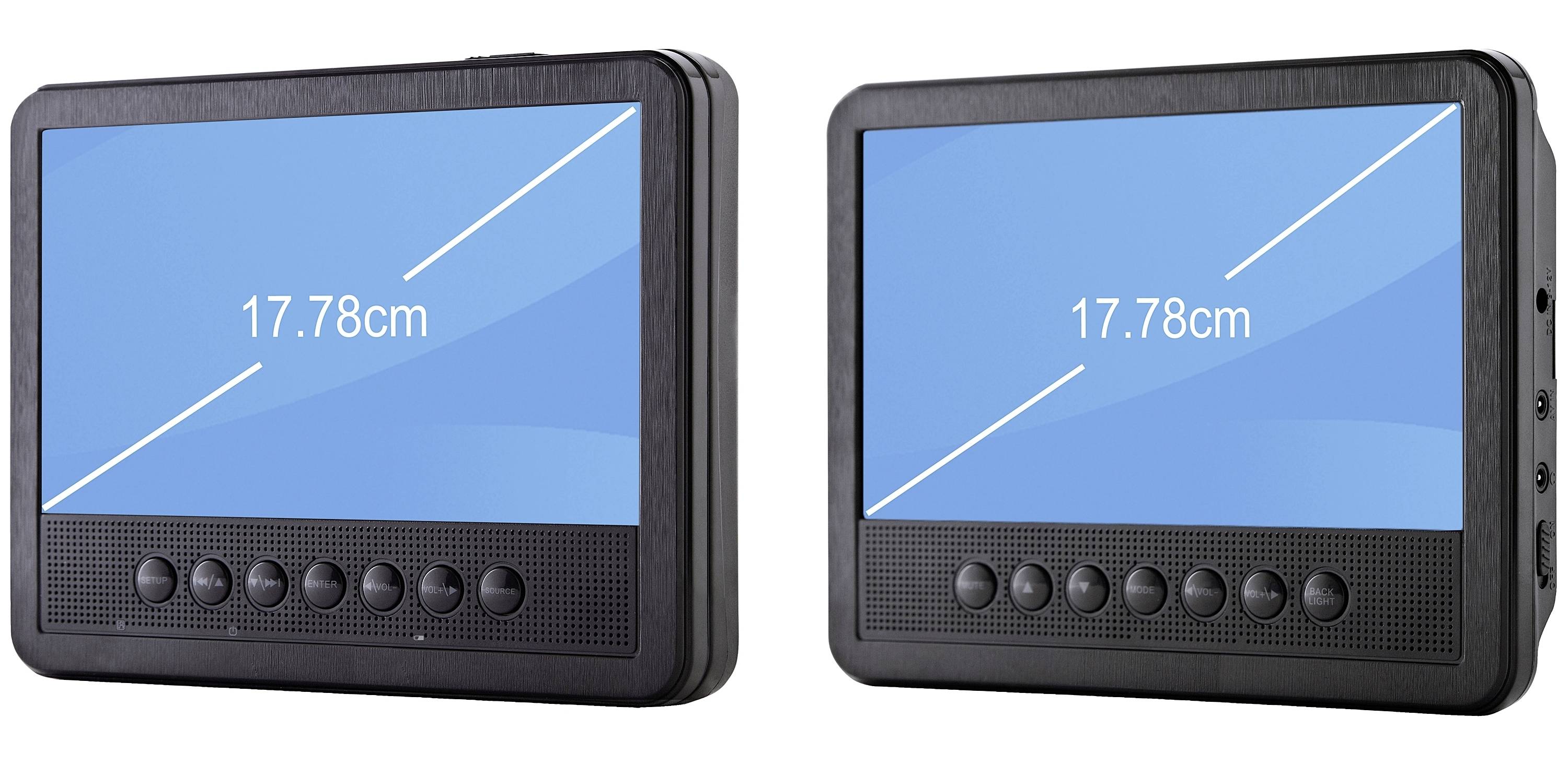 Reflexion DVD 7052 Kopfstützen DVD-Player mit 2 Monitoren Bilddiagonale=17.8 cm (7 Zoll)