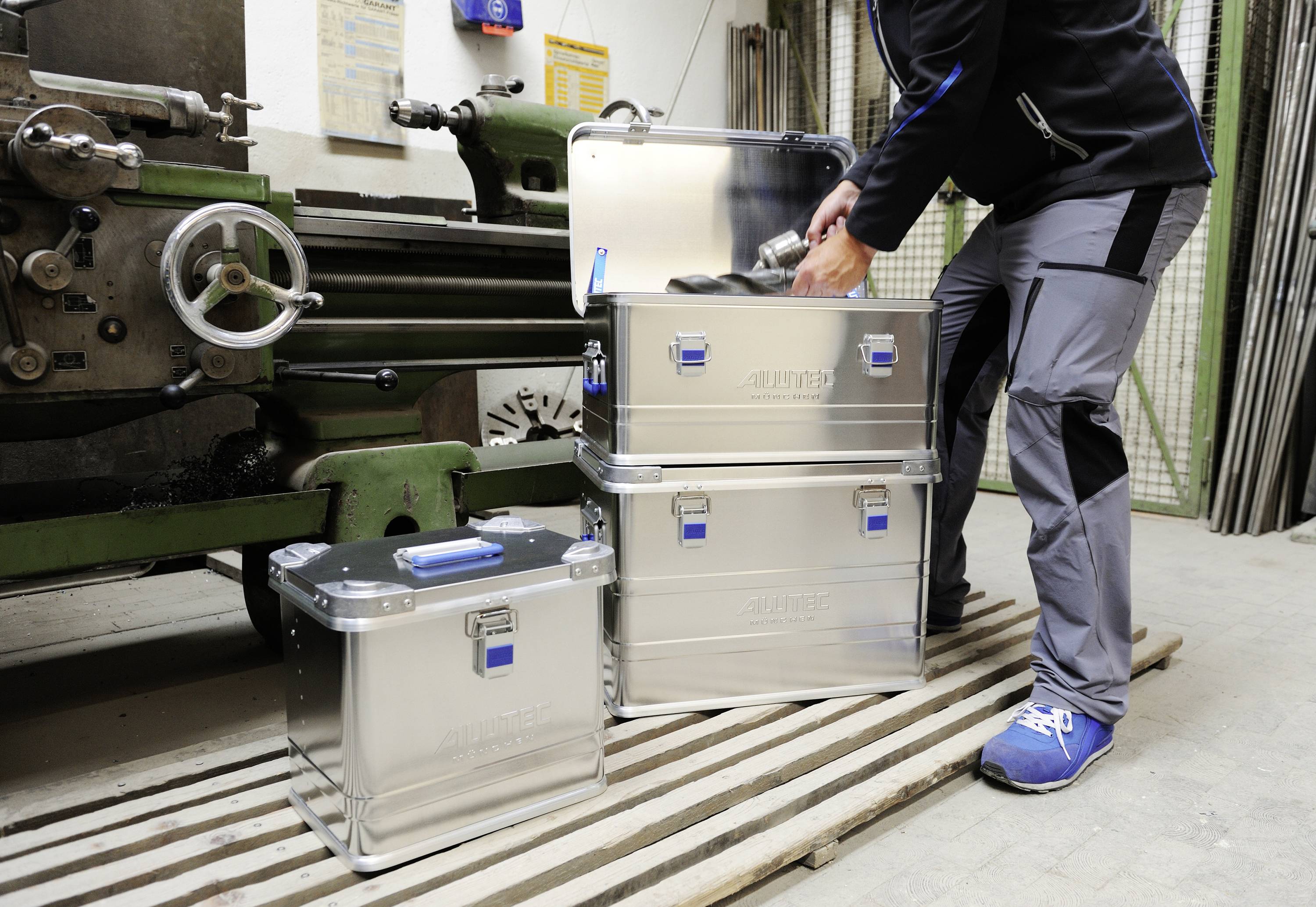 Alutec INDUSTRY 92 13092 Transportkiste Aluminium (L x B x H) 780 x 385 x 379mm