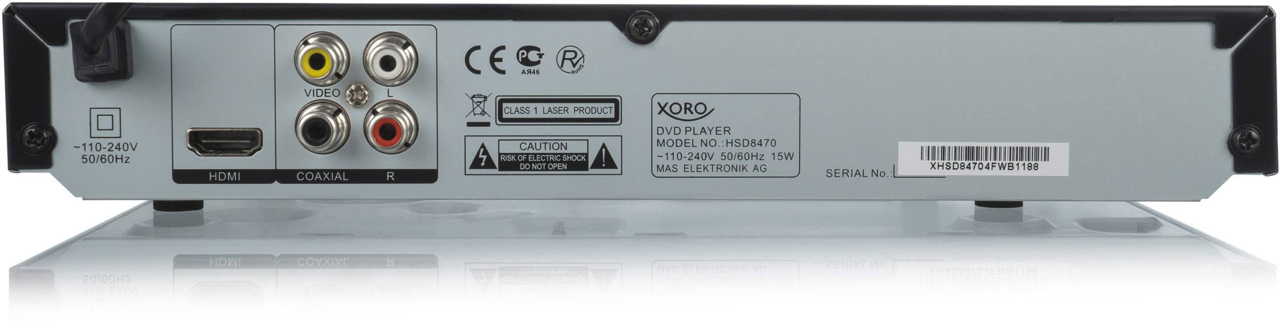 Xoro HSD 8460 DVD-Player Full HD Upscaling Schwarz