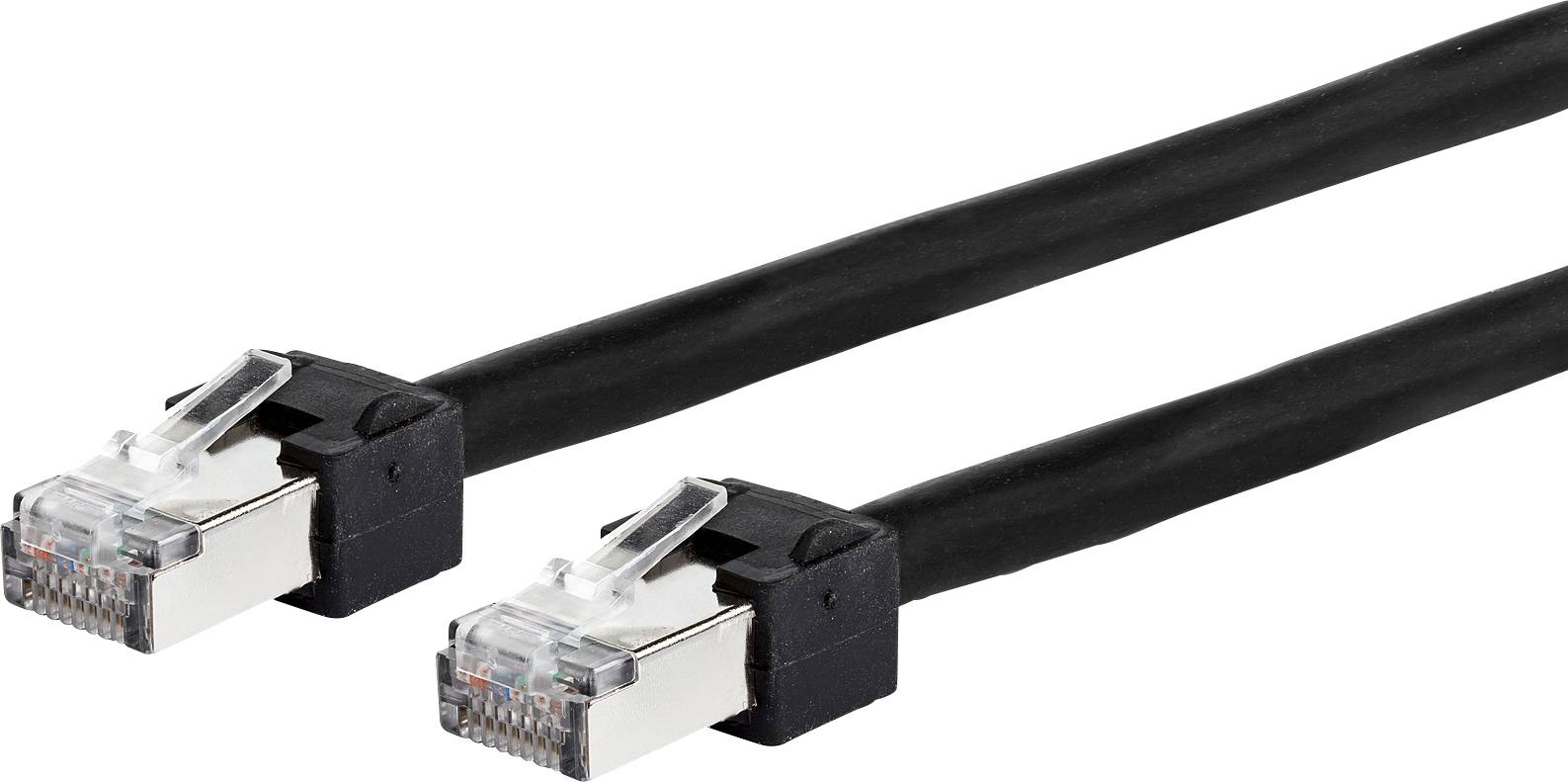 Metz Connect 13084V2000-E RJ45 Netzwerkkabel, Patchkabel CAT 6 S/FTP 2.00 m Schwarz Folienschirm, Geflechtschirm, Gesamtschirm 1 St.
