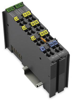 Elektrisches Modul mit mehreren Anschlüssen, beschriftet mit L1, L2, L3, N; wahrscheinlich für industrielle Steuerungen verwendet.