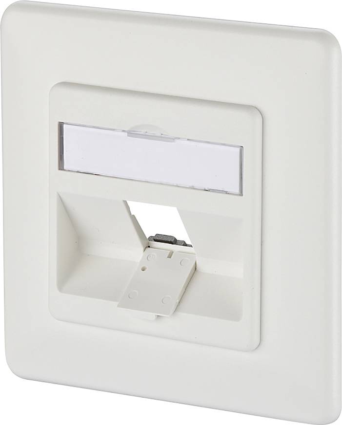 Metz Connect 1309141002-E Netzwerkdose Unterputz, Brüstungskanal Einsatz mit Zentralplatte und Rahmen Unbestückt 1 Port Reinweiß (RAL 9010)