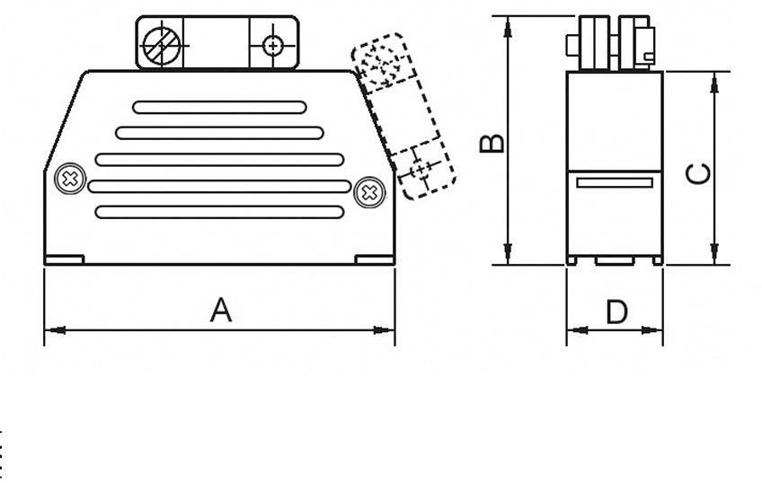 Encitech ED-DS15S-K 2801-0101-02 D-SUB Gehäuse Polzahl: 15 Kunststoff Schwarz