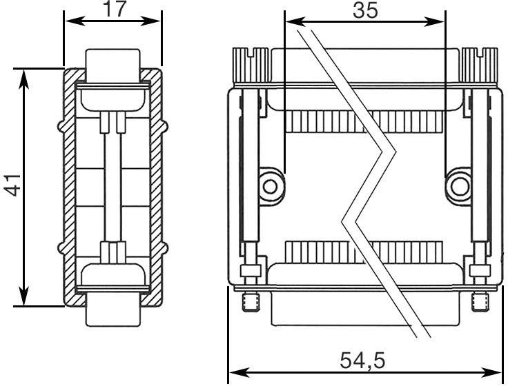 Encitech DAPK25-JSBULK 6212-0100-33 D-SUB Adaptergehäuse Polzahl: 25 Polyamid Schwarz Bulk