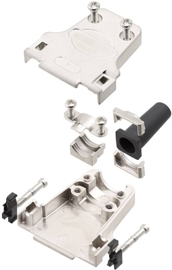 Encitech DTZF15-RGL-K 7960-0207-02 D-SUB Gehäuse Polzahl: 15 Zinkdruckguss 180° Metall 1St.