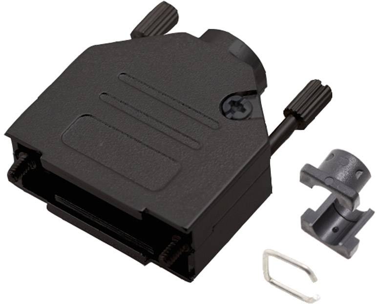 Encitech DTCK09-BK-K 6560-0815-01 D-SUB Gehäuse Polzahl: 9 Zinkdruckguss 180° Schwarz 1St.