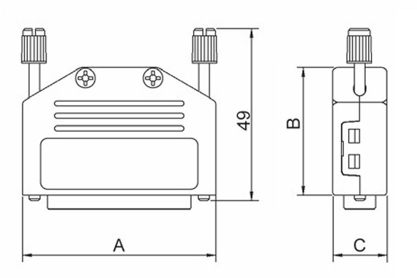 Encitech DPPK25-CC-BK-K 2360-0110-03 D-SUB Gehäuse Polzahl: 25 PP 180° Schwarz