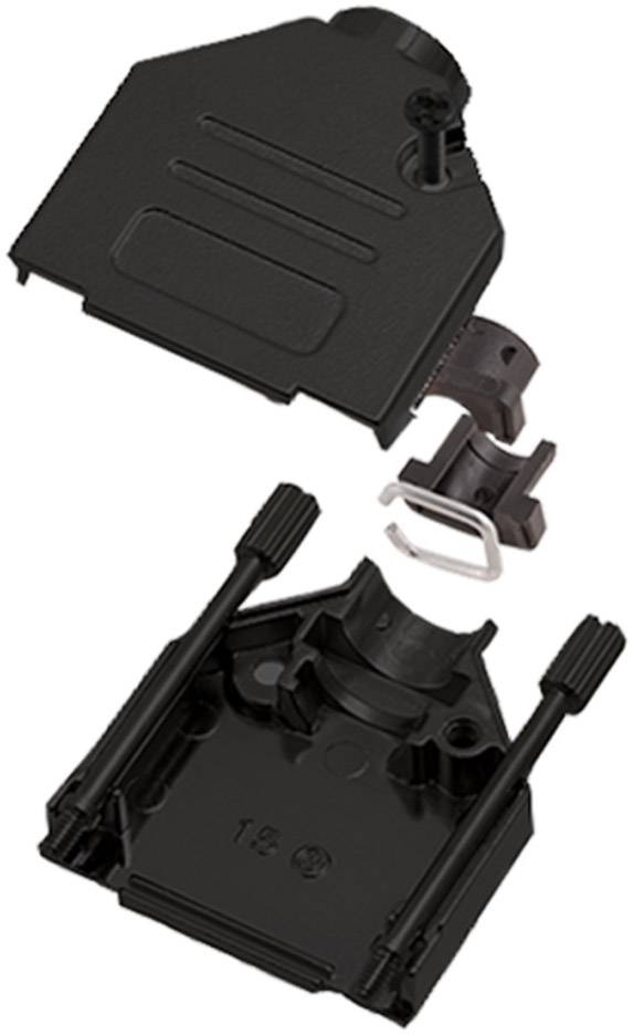 Encitech DTCK37-BK-K 6560-0815-04 D-SUB Gehäuse Polzahl: 37 Zinkdruckguss 180° Schwarz 1St.