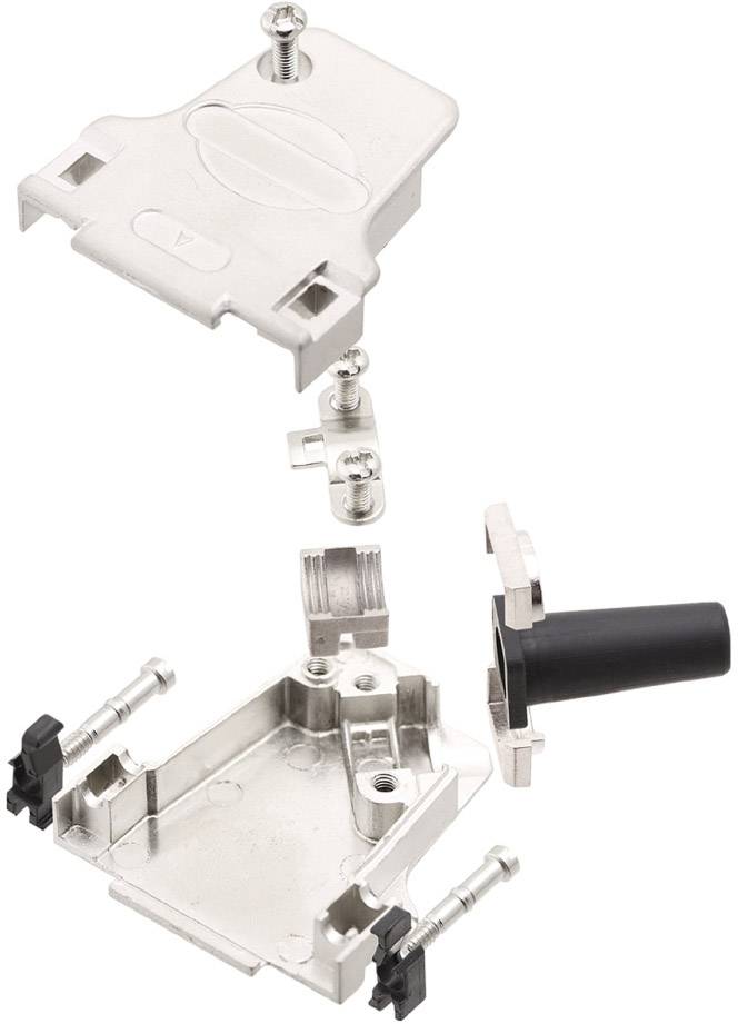 Encitech D45ZF15-RGL-K 7960-0208-12 D-SUB Gehäuse Polzahl: 15 Zinkdruckguss 45° Metall 1St.