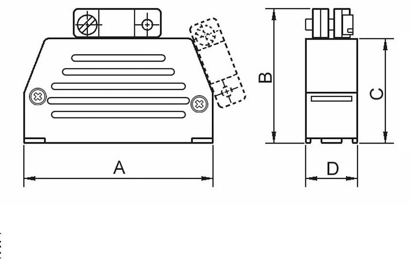 Encitech ED-DS50S-K 2801-0101-05 D-SUB Gehäuse Polzahl: 50 Kunststoff Schwarz