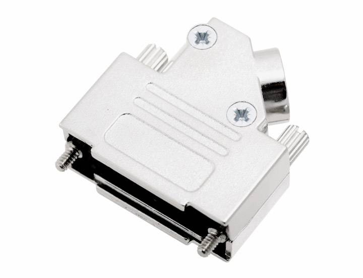 Encitech D45ZK25-NM-K 6560-0166-13 D-SUB Gehäuse Polzahl: 25 Zinkdruckguss 45° Metall 1St.