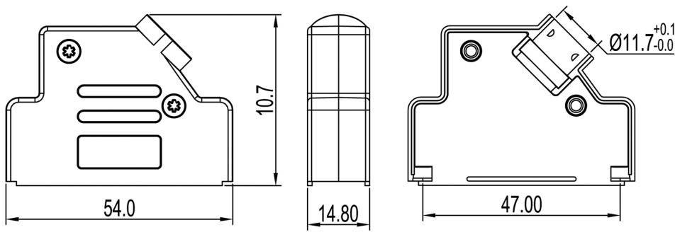 Encitech DVSL25-K 6560-0206-33 D-SUB Gehäuse Polzahl: 25 Zinkdruckguss 45° Metall 1St.