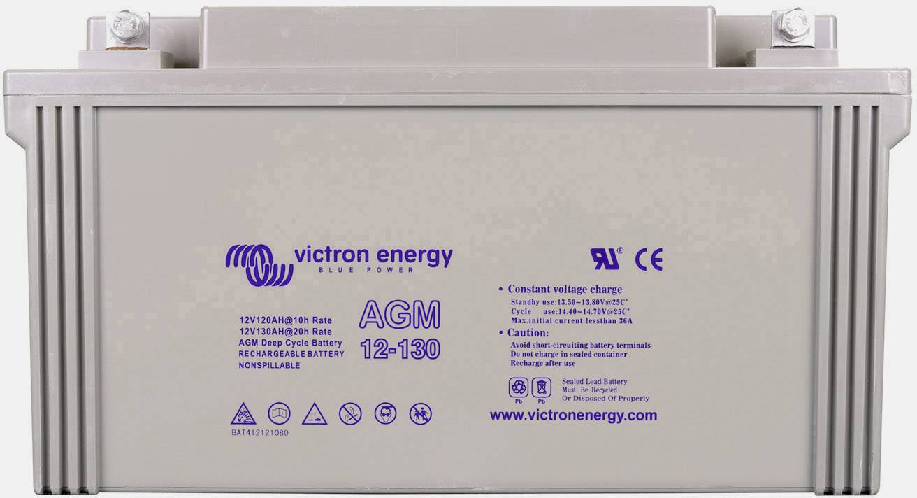 Victron Energy Deep Cycle BAT412121084 Bleiakku 12V 130Ah Blei-Vlies (AGM) (B x H x T) 176 x 410 x 227mm