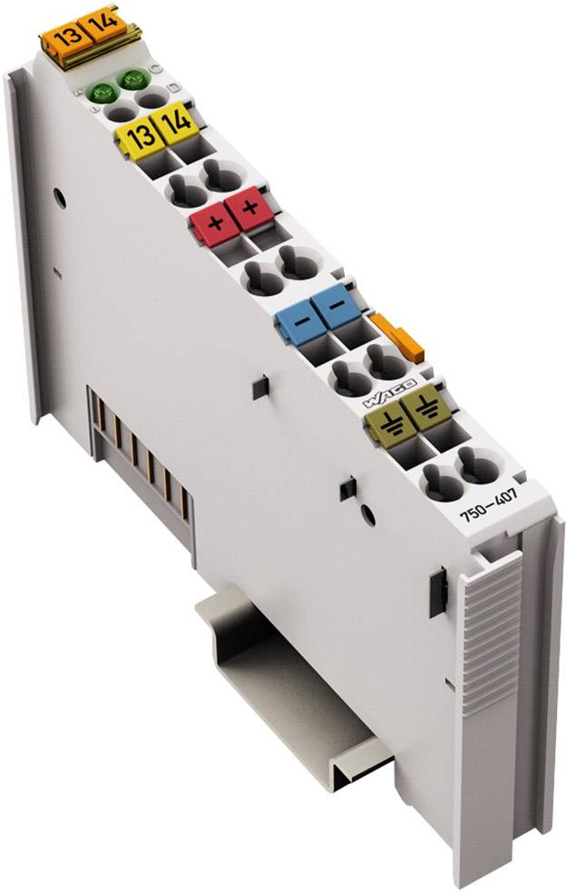 Elektrischer Klemmenblock mit zwölf Anschlussplätzen, farblich markiert für unterschiedliche Stromkreise.