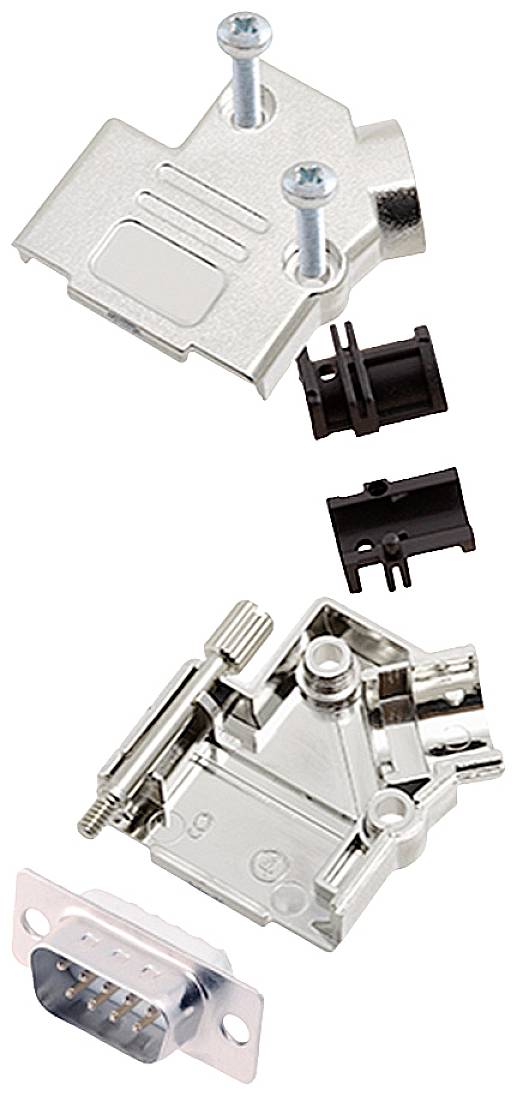 Encitech D45PK-M-09-DMP-W-K 6355-8010-01 D-SUB Stiftleisten-Set 45° Polzahl: 9 Lötkelch 1St.