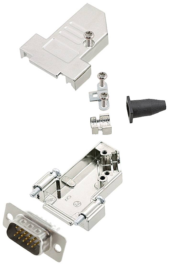 Encitech DTSL09-SJSRG-S-HDP15-W-K 6355-8092-01 D-SUB Stiftleisten-Set 45 ° Polzahl: 15 Lötkelch 1 S