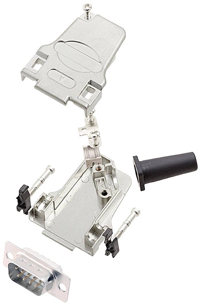 Encitech D45ZF09-DMP-W-K 6355-8047-01 D-SUB Stiftleisten-Set 45 ° Polzahl: 9 Lötkelch 1 St.