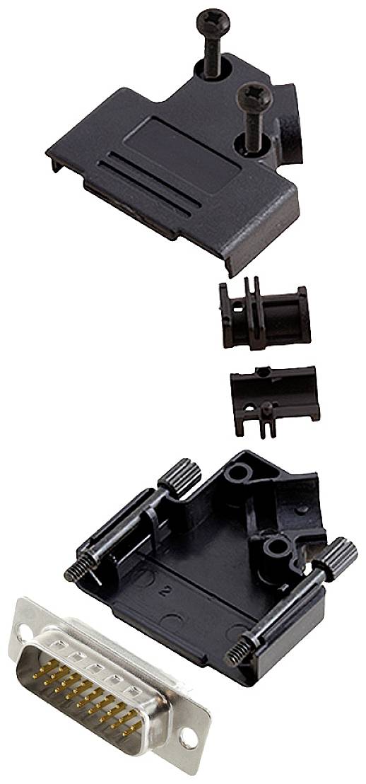 Encitech D45PK-P-15-HDP26-W-K 6355-8055-02 D-SUB Stiftleisten-Set 45° Polzahl: 26 Lötkelch 1St.