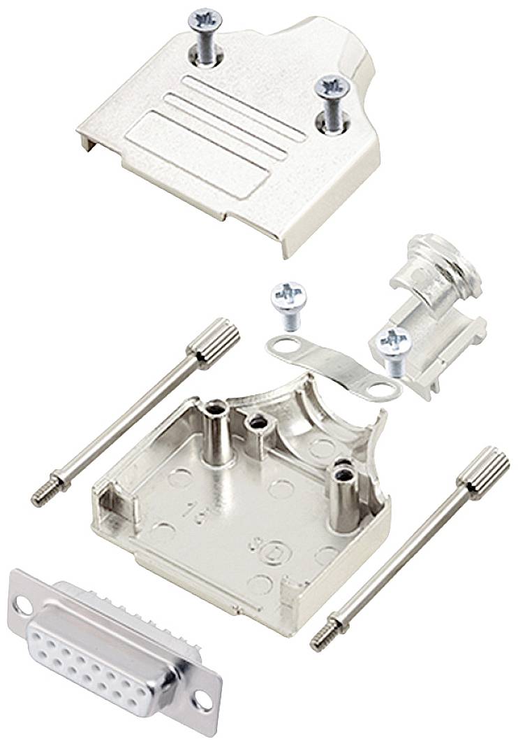 Encitech MHDM-15-DBS-W-K 6355-8005-12 D-SUB Buchsenleisten-Set 180 ° Polzahl: 15 Lötkelch 1 St.