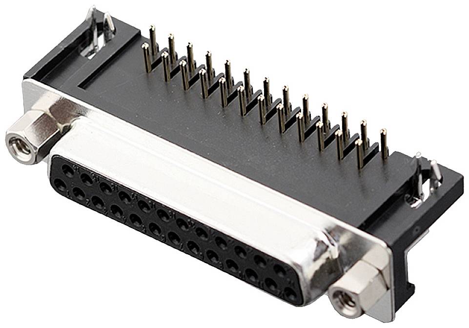 Encitech DRB-25F-TBG-110 2103-2100-13 D-SUB Buchsenleiste 90° Polzahl: 25 Lötpins Tray